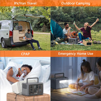 ALLWEI Portable Power Station 300W, 280Wh Solar Generator with 110V Pure Sine Wave AC Outlet, Backup Lithium Battery Generator for CPAP Outdoor RV Camping Emergency Home Use - 7DAY'S
