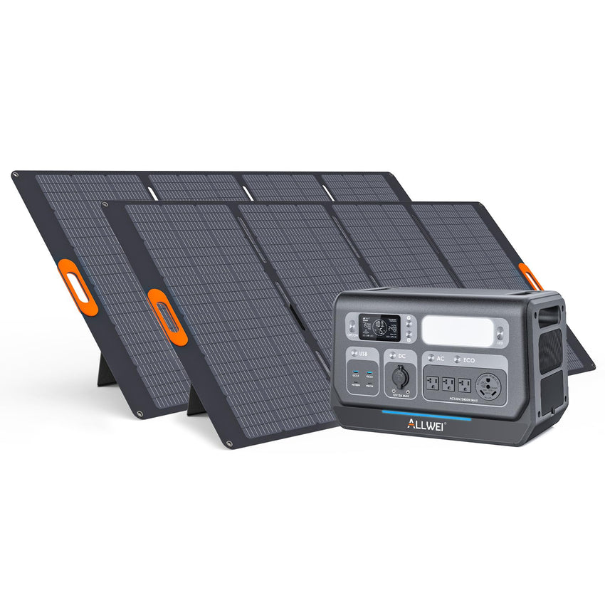 ALLWEI Portable Power Station 300W, 280Wh Solar Generator with 110V Pure Sine Wave AC Outlet, Backup Lithium Battery Generator for CPAP Outdoor RV Camping Emergency Home Use - 7DAY'S