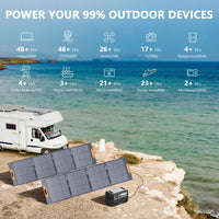 ALLWEI Portable Power Station 300W, 280Wh Solar Generator with 110V Pure Sine Wave AC Outlet, Backup Lithium Battery Generator for CPAP Outdoor RV Camping Emergency Home Use - 7DAY'S