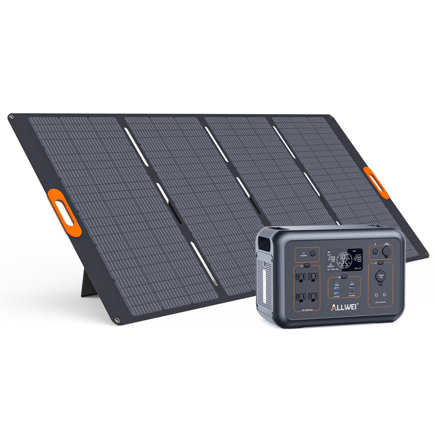 ALLWEI Portable Power Station 300W, 280Wh Solar Generator with 110V Pure Sine Wave AC Outlet, Backup Lithium Battery Generator for CPAP Outdoor RV Camping Emergency Home Use - 7DAY'S