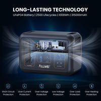 ALLWEI Portable Power Station 300W, 280Wh Solar Generator with 110V Pure Sine Wave AC Outlet, Backup Lithium Battery Generator for CPAP Outdoor RV Camping Emergency Home Use - 7DAY'S