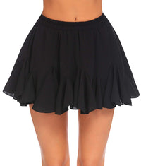 Avidlove Women's Pleated Skater Skirt Basic Casual High Waisted Ruffles Flared Mini Lingerie Skirts - 7DAY'S
