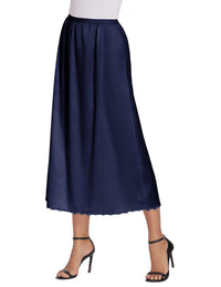 Avidlove Women's Satin Half Slip 36" Lace Long Underskirt S - XXL - 7DAY'S