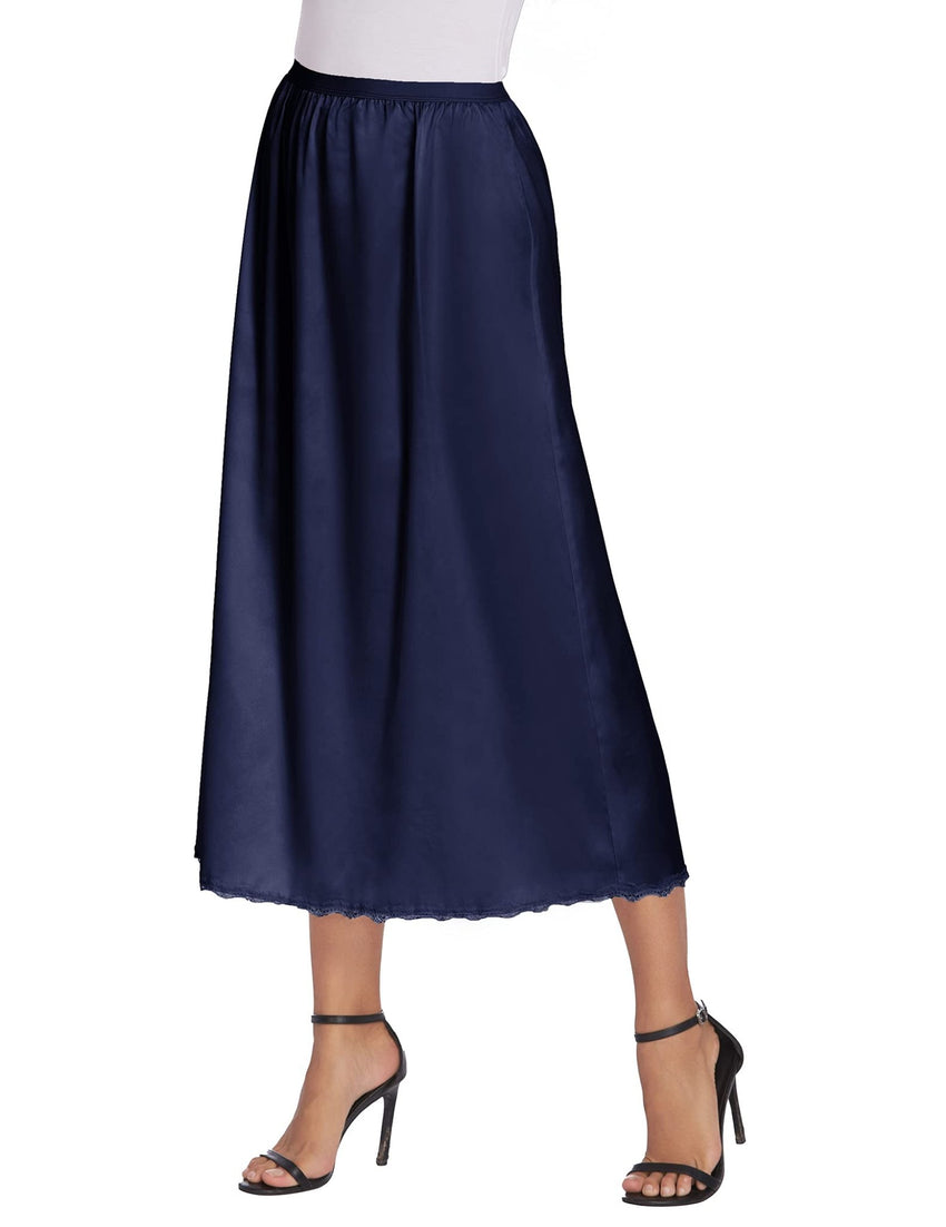 Avidlove Women's Satin Half Slip 36" Lace Long Underskirt S - XXL - 7DAY'S