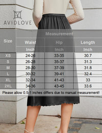 Avidlove Women's Satin Half Slip 36" Lace Long Underskirt S - XXL - 7DAY'S