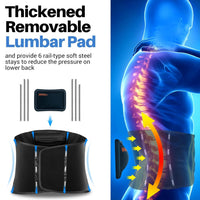 Back support for lower back pain size XL and XXL 10.63 x 6.3 x 2.76 in - 7DAY'S