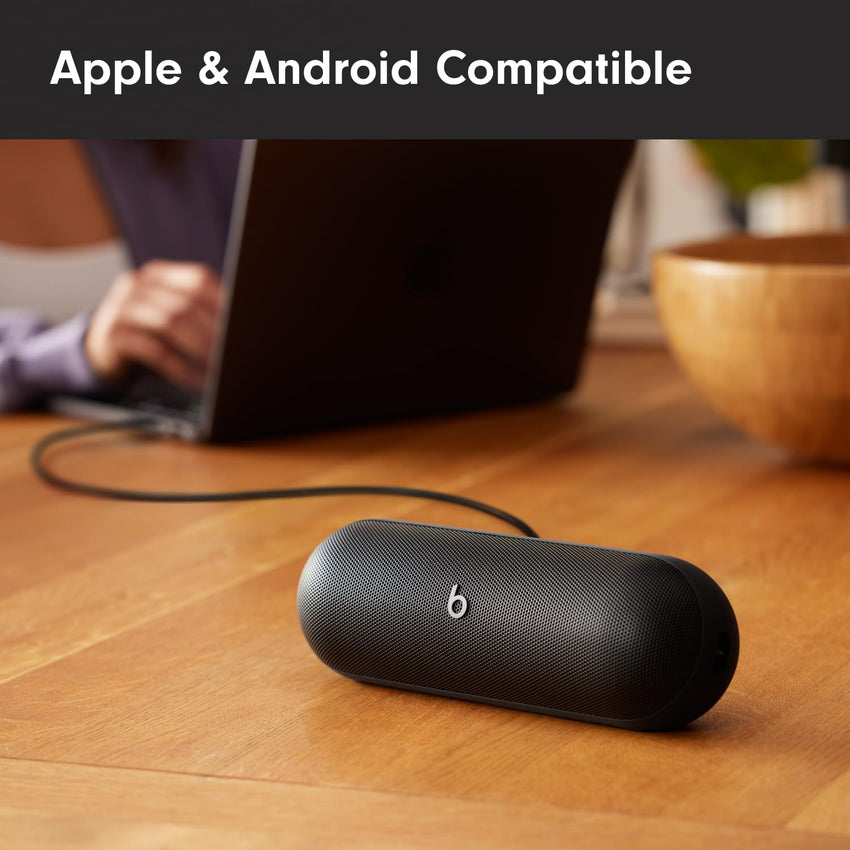 Beats Pill - Portable Bluetooth Speaker - Up to 24H Battery Life, Water Resistant, Bluetooth, Apple & Android Compatible, Seriously Loud Sound for Home, Outdoor and Travel - Matte Black - 7DAY'S