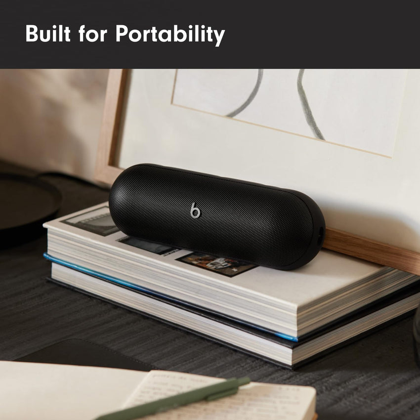 Beats Pill - Portable Bluetooth Speaker - Up to 24H Battery Life, Water Resistant, Bluetooth, Apple & Android Compatible, Seriously Loud Sound for Home, Outdoor and Travel - Matte Black - 7DAY'S