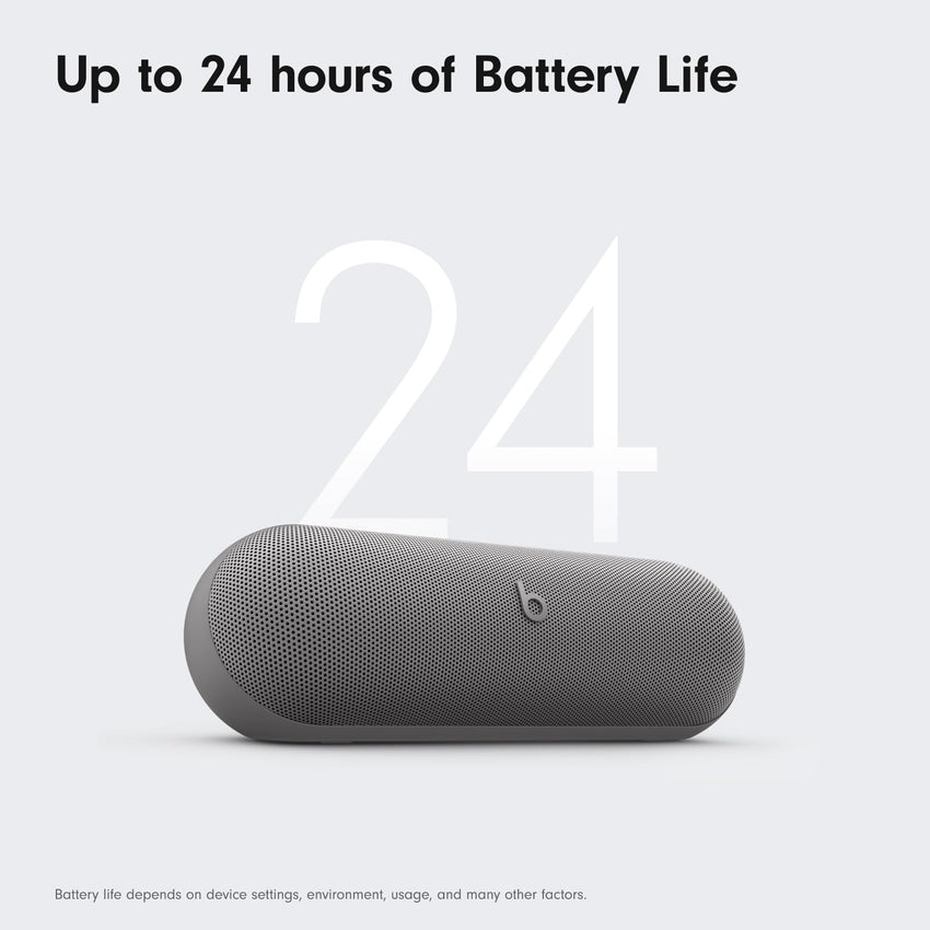 Beats Pill - Portable Bluetooth Speaker - Up to 24H Battery Life, Water Resistant, Bluetooth, Apple & Android Compatible, Seriously Loud Sound for Home, Outdoor and Travel - Matte Black - 7DAY'S