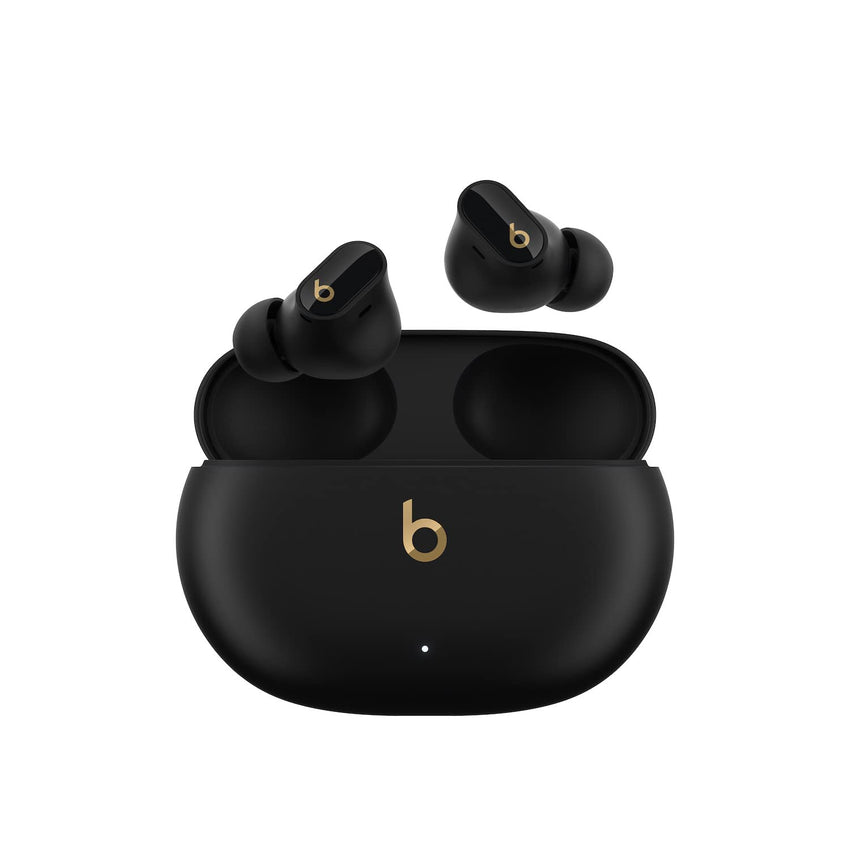 Beats Studio Buds + | True Wireless Noise Cancelling Earbuds, Enhanced Apple & Android Compatibility, Built - in Microphone, Sweat Resistant Bluetooth Headphones, Spatial Audio - Black/Gold - 7DAY'S