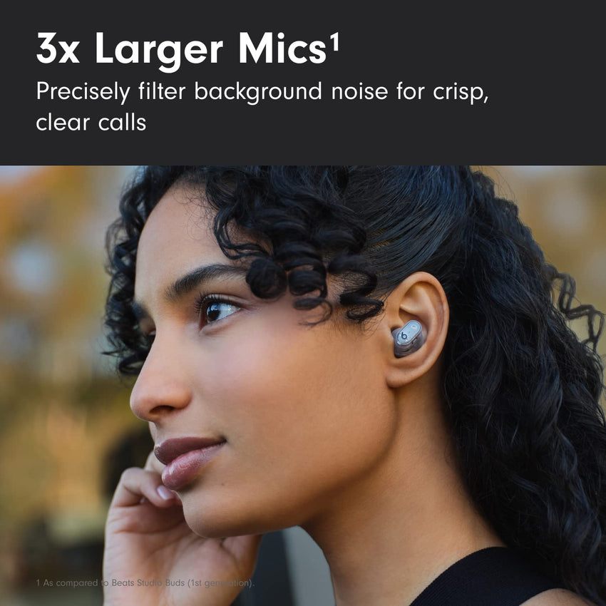 Beats Studio Buds + | True Wireless Noise Cancelling Earbuds, Enhanced Apple & Android Compatibility, Built - in Microphone, Sweat Resistant Bluetooth Headphones, Spatial Audio - Black/Gold - 7DAY'S