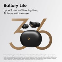 Beats Studio Buds + | True Wireless Noise Cancelling Earbuds, Enhanced Apple & Android Compatibility, Built - in Microphone, Sweat Resistant Bluetooth Headphones, Spatial Audio - Black/Gold - 7DAY'S