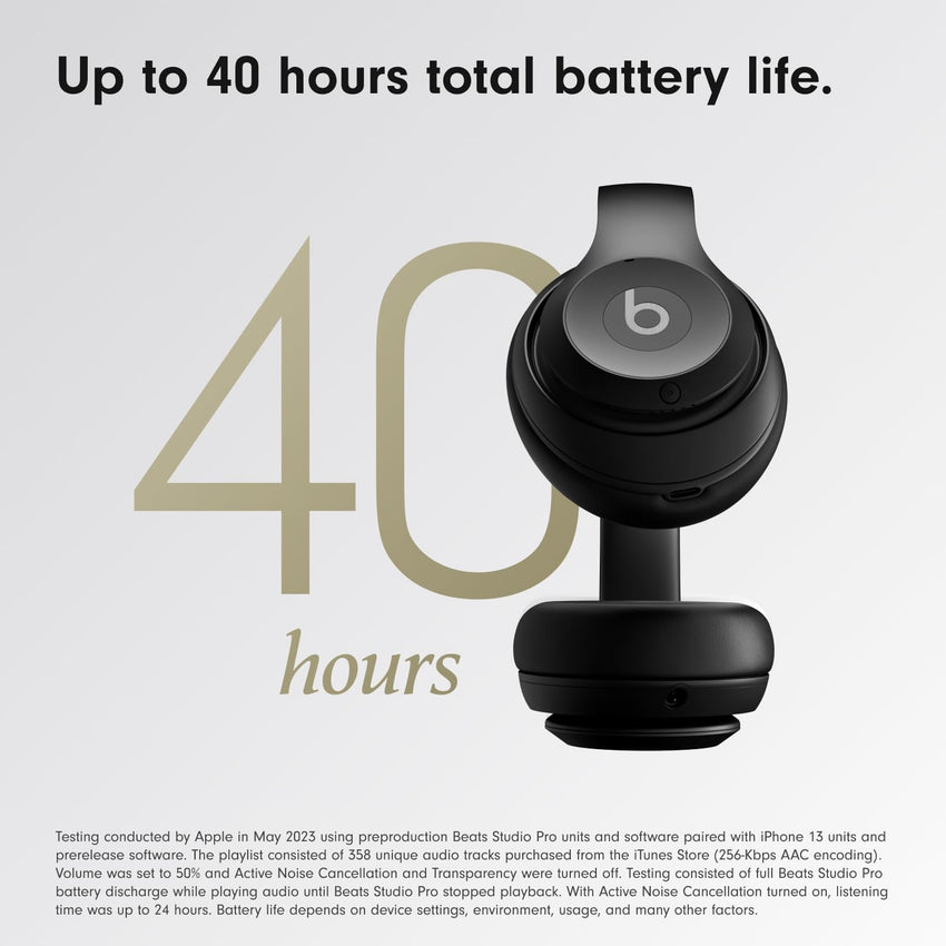 Beats Studio Pro - Wireless Bluetooth Noise Cancelling Headphones - Personalized Spatial Audio, USB - C Lossless Audio, Apple & Android Compatibility, Up to 40 Hours Battery Life - Black - 7DAY'S