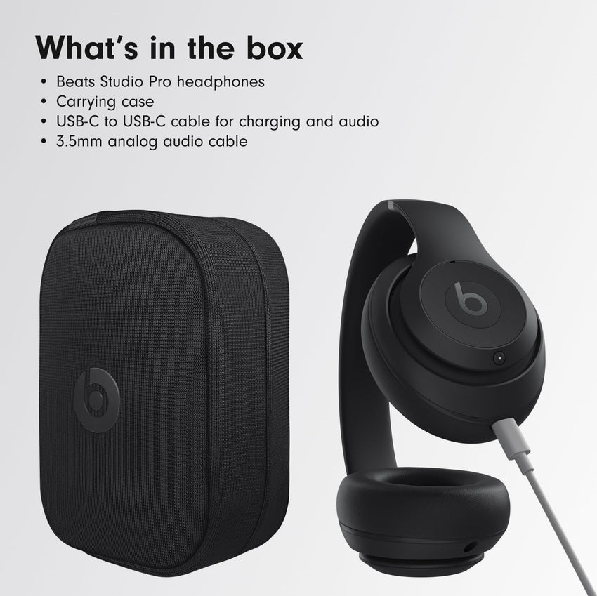 Beats Studio Pro - Wireless Bluetooth Noise Cancelling Headphones - Personalized Spatial Audio, USB - C Lossless Audio, Apple & Android Compatibility, Up to 40 Hours Battery Life - Black - 7DAY'S