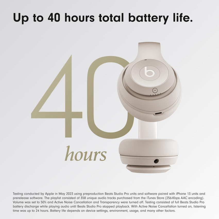 Beats Studio Pro - Wireless Bluetooth Noise Cancelling Headphones - Personalized Spatial Audio, USB - C Lossless Audio, Apple & Android Compatibility, Up to 40 Hours Battery Life - Black - 7DAY'S