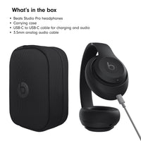 Beats Studio Pro - Wireless Bluetooth Noise Cancelling Headphones - Personalized Spatial Audio, USB - C Lossless Audio, Apple & Android Compatibility, Up to 40 Hours Battery Life - Black - 7DAY'S