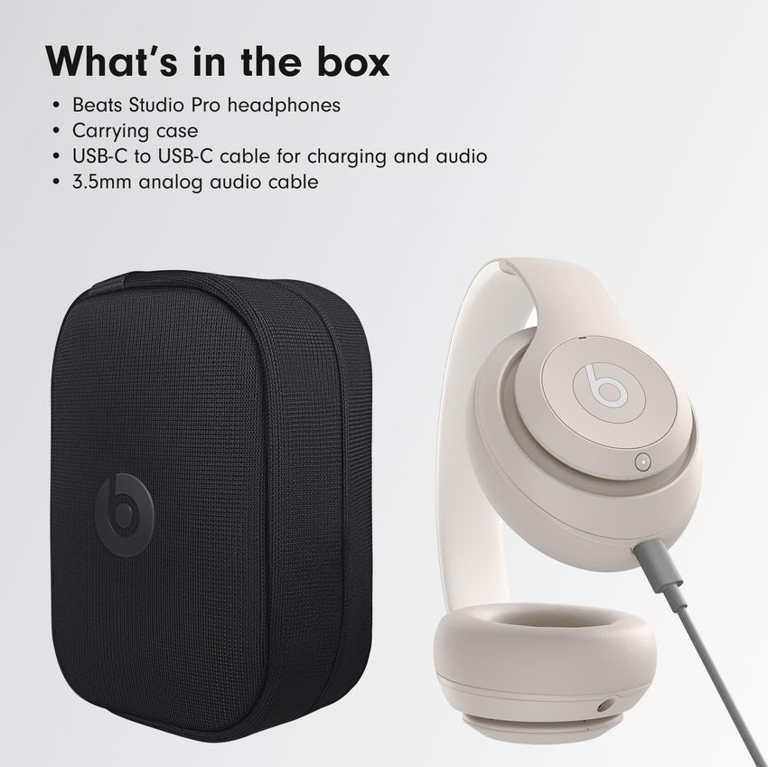 Beats Studio Pro - Wireless Bluetooth Noise Cancelling Headphones - Personalized Spatial Audio, USB - C Lossless Audio, Apple & Android Compatibility, Up to 40 Hours Battery Life - Black - 7DAY'S