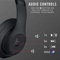 Beats Studio3 Wireless Noise Cancelling Over - Ear Headphones - Apple W1 Headphone Chip, Class 1 Bluetooth, 22 Hours of Listening Time, Built - in Microphone - Matte Black - 7DAY'S