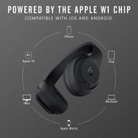 Beats Studio3 Wireless Noise Cancelling Over - Ear Headphones - Apple W1 Headphone Chip, Class 1 Bluetooth, 22 Hours of Listening Time, Built - in Microphone - Matte Black - 7DAY'S