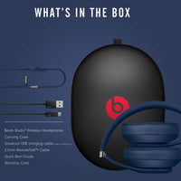 Beats Studio3 Wireless Noise Cancelling Over - Ear Headphones - Apple W1 Headphone Chip, Class 1 Bluetooth, 22 Hours of Listening Time, Built - in Microphone - Matte Black - 7DAY'S