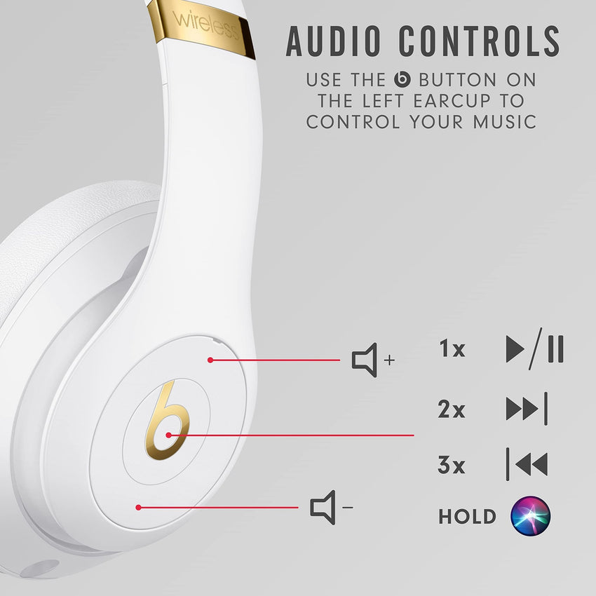 Beats Studio3 Wireless Noise Cancelling Over - Ear Headphones - Apple W1 Headphone Chip, Class 1 Bluetooth, 22 Hours of Listening Time, Built - in Microphone - Matte Black - 7DAY'S