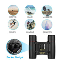 Binoculars 30x60 Zoom Travel Compact Folding Telescope Hunting Day Night Outdoor Small Pocket Binoculars Compact Adults, Mini Kids Binoculars Boys For Bird Watching, Concert Theater Opera - 7DAY'S