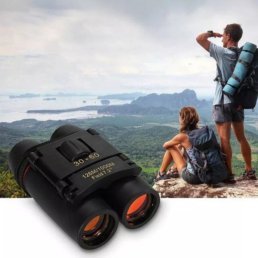 Binoculars 30x60 Zoom Travel Compact Folding Telescope Hunting Day Night Outdoor Small Pocket Binoculars Compact Adults, Mini Kids Binoculars Boys For Bird Watching, Concert Theater Opera - 7DAY'S