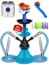 Blue Hookah set with everything Hookah Set 2 Hose Hookah LilOne - 7DAY'S