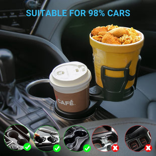 Car Drinking Bottle Holder 360 Degrees Rotatable Water Cup Holder Sunglasses Phone Organizer Storage Car Interior Accessories - 7DAY'S