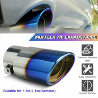 Car Exhaust Pipe Tip Rear Tail Throat Muffler Stainless Steel Round Accessories - 7DAY'S