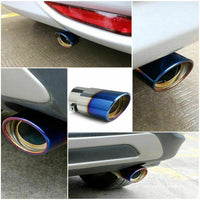 Car Exhaust Pipe Tip Rear Tail Throat Muffler Stainless Steel Round Accessories - 7DAY'S