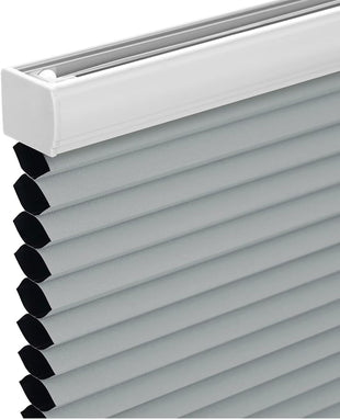 Changshade Cordless Cellular Shades, Blackout Honeycomb Shades for Windows, Room Darkening Pleated Blinds, Easy to Install for Indoor Windows and French Doors, 19" W x 36" H, Grey - 7DAY'S