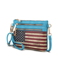 MKF Collection Alisson Vegan Leather Women FLAG Crossbody - Wristlet Bag by Mia K - 7DAY'S