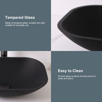 Above Counter Artistic Tempered Glass Bathroom Sink Transparent Counter Top Bathroom Single Bowl Vessel Basin - 7DAY'S