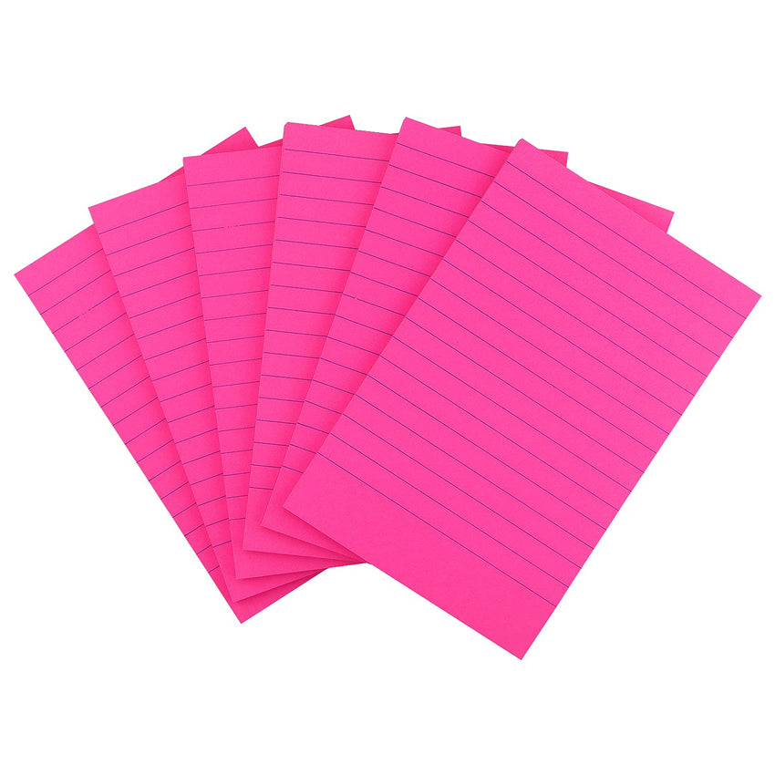 Early Buy 6 Pads Lined Sticky Notes with Lines 4x6 Self - Stick Notes Bright Color Sticky Notes, 45 Sheets/Pad (Yellow) - 7DAY'S