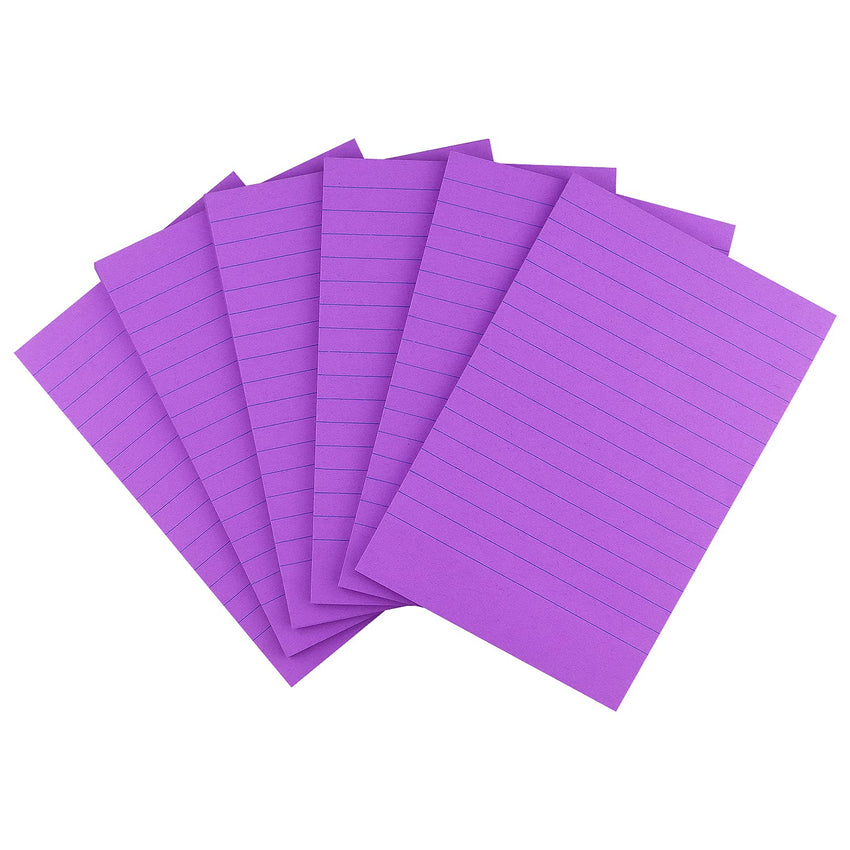 Early Buy 6 Pads Lined Sticky Notes with Lines 4x6 Self - Stick Notes Bright Color Sticky Notes, 45 Sheets/Pad (Yellow) - 7DAY'S