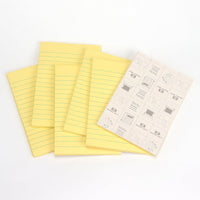 Early Buy 6 Pads Lined Sticky Notes with Lines 4x6 Self - Stick Notes Bright Color Sticky Notes, 45 Sheets/Pad (Yellow) - 7DAY'S