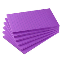 Early Buy 6 Pads Lined Sticky Notes with Lines 4x6 Self - Stick Notes Bright Color Sticky Notes, 45 Sheets/Pad (Yellow) - 7DAY'S