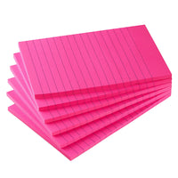 Early Buy 6 Pads Lined Sticky Notes with Lines 4x6 Self - Stick Notes Bright Color Sticky Notes, 45 Sheets/Pad (Yellow) - 7DAY'S