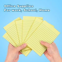 Early Buy 6 Pads Lined Sticky Notes with Lines 4x6 Self - Stick Notes Bright Color Sticky Notes, 45 Sheets/Pad (Yellow) - 7DAY'S