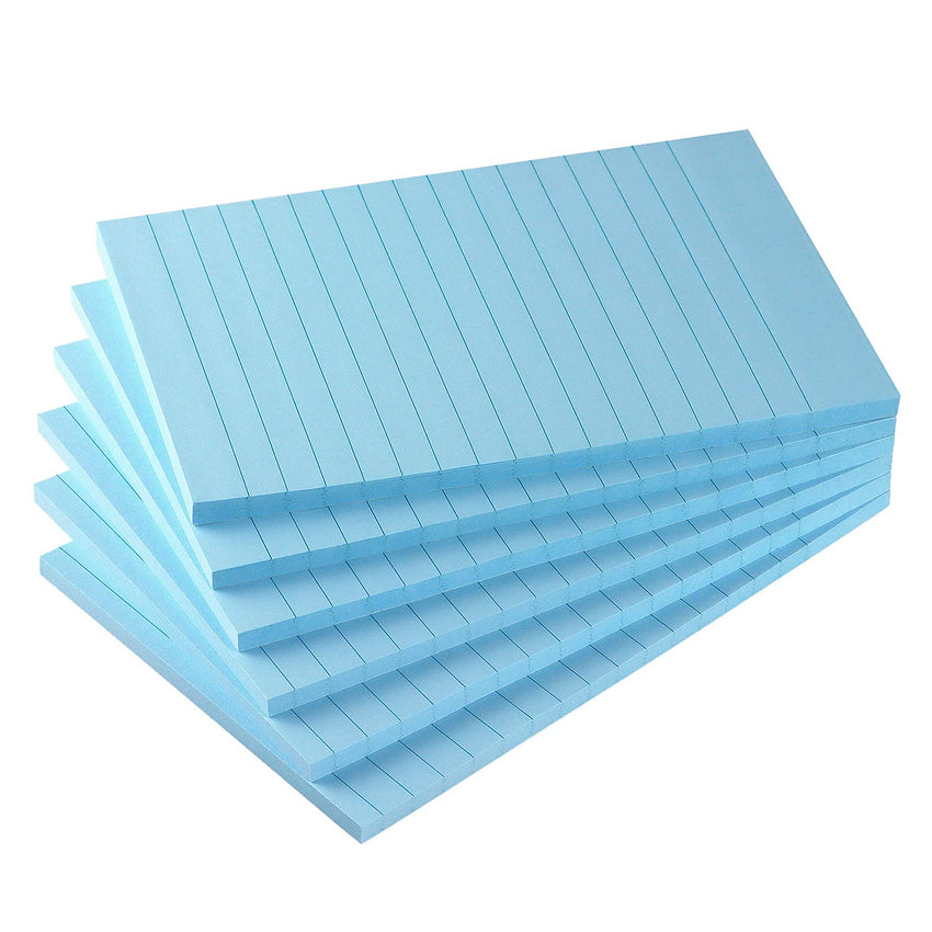Early Buy 6 Pads Lined Sticky Notes with Lines 4x6 Self - Stick Notes Bright Color Sticky Notes, 45 Sheets/Pad (Yellow) - 7DAY'S