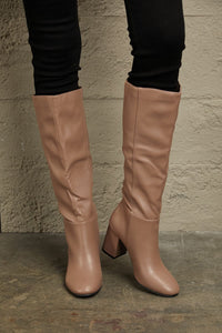 East Lion Corp Block Heel Knee High Boots - 7DAY'S