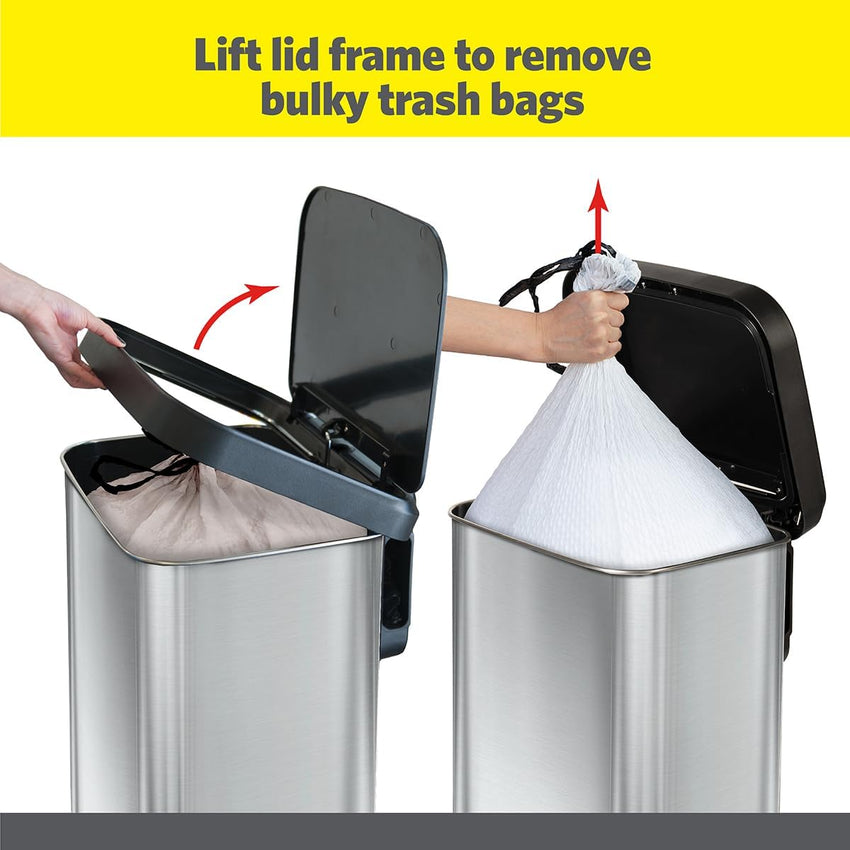 Glad ForceFlex Tall Kitchen Drawstring Trash Bags, 13 Gal, Gain Lemon Zest, 40 Ct (Package May Vary) - 7DAY'S