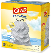 Glad ForceFlex Tall Kitchen Drawstring Trash Bags, 13 Gal, Gain Lemon Zest, 40 Ct (Package May Vary) - 7DAY'S