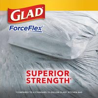 Glad ForceFlex Tall Kitchen Drawstring Trash Bags, 13 Gal, Gain Lemon Zest, 40 Ct (Package May Vary) - 7DAY'S