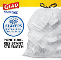 Glad ForceFlex Tall Kitchen Drawstring Trash Bags, 13 Gal, Gain Lemon Zest, 40 Ct (Package May Vary) - 7DAY'S