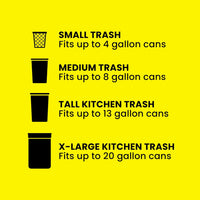 Glad ForceFlex Tall Kitchen Drawstring Trash Bags, 13 Gal, Gain Lemon Zest, 40 Ct (Package May Vary) - 7DAY'S