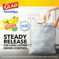Glad ForceFlex Tall Kitchen Drawstring Trash Bags, 13 Gal, Gain Lemon Zest, 40 Ct (Package May Vary) - 7DAY'S