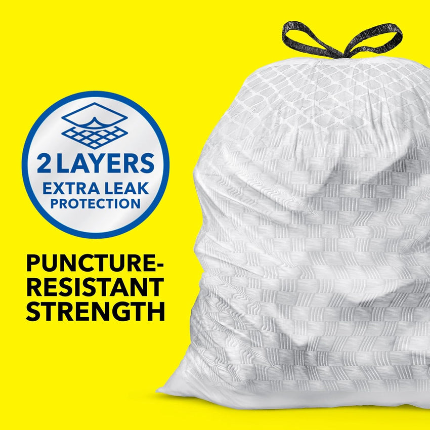 Glad ForceFlex Tall Kitchen Drawstring Trash Bags, 13 Gal, Gain Lemon Zest, 40 Ct (Package May Vary) - 7DAY'S