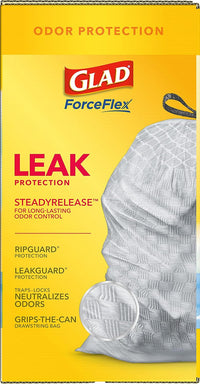 Glad ForceFlex Tall Kitchen Drawstring Trash Bags, 13 Gal, Gain Lemon Zest, 40 Ct (Package May Vary) - 7DAY'S